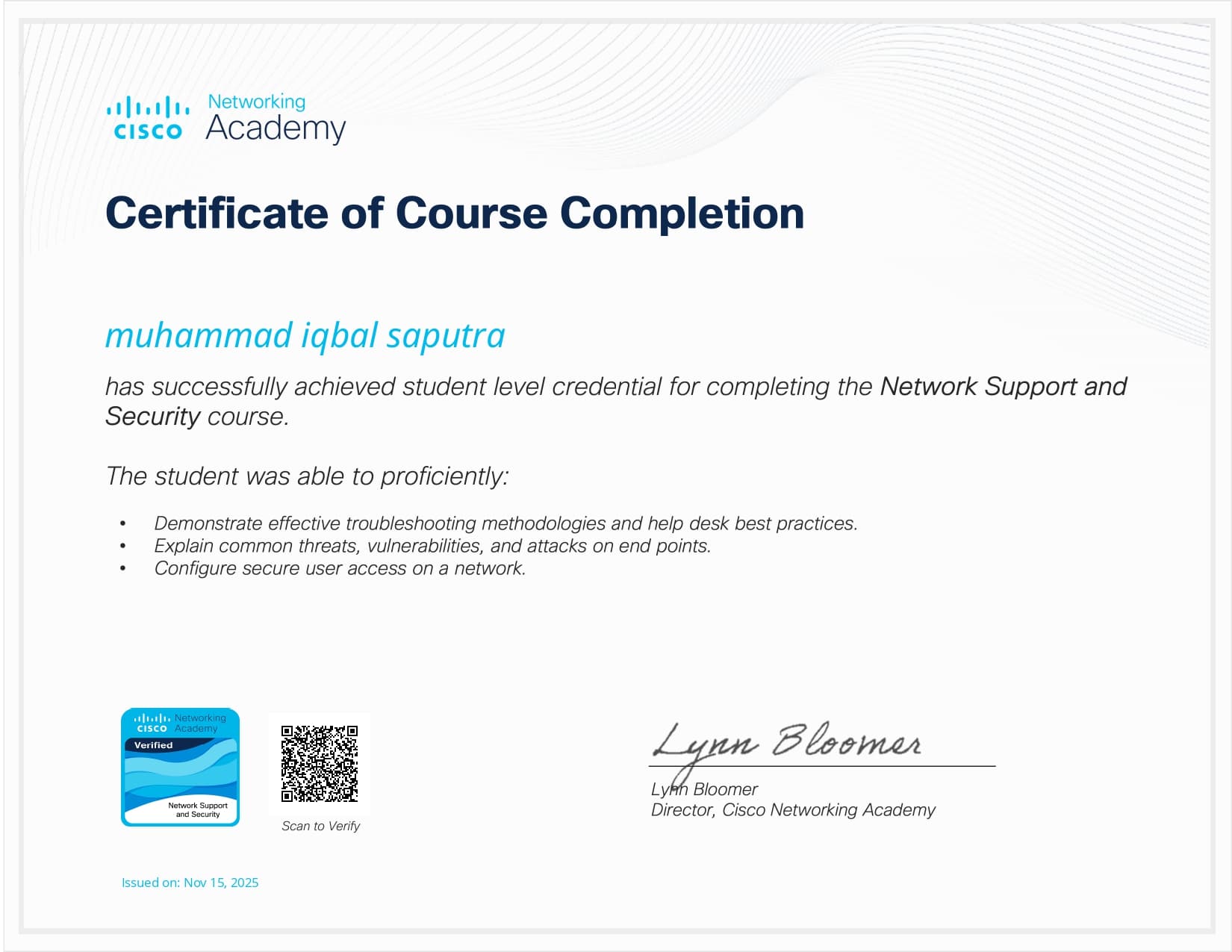 Network Support and Security (Cisco)